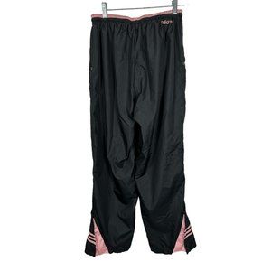 Vintage Y2K Adidas Track Pants Womens Medium Black Pink Straight Pull On Elastic